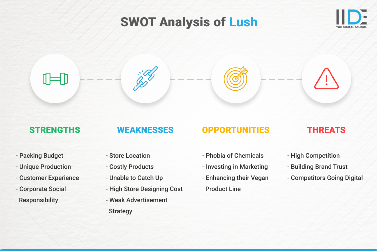 Lush 的 SWOT 分析 - Lush 的 SWOT 信息图